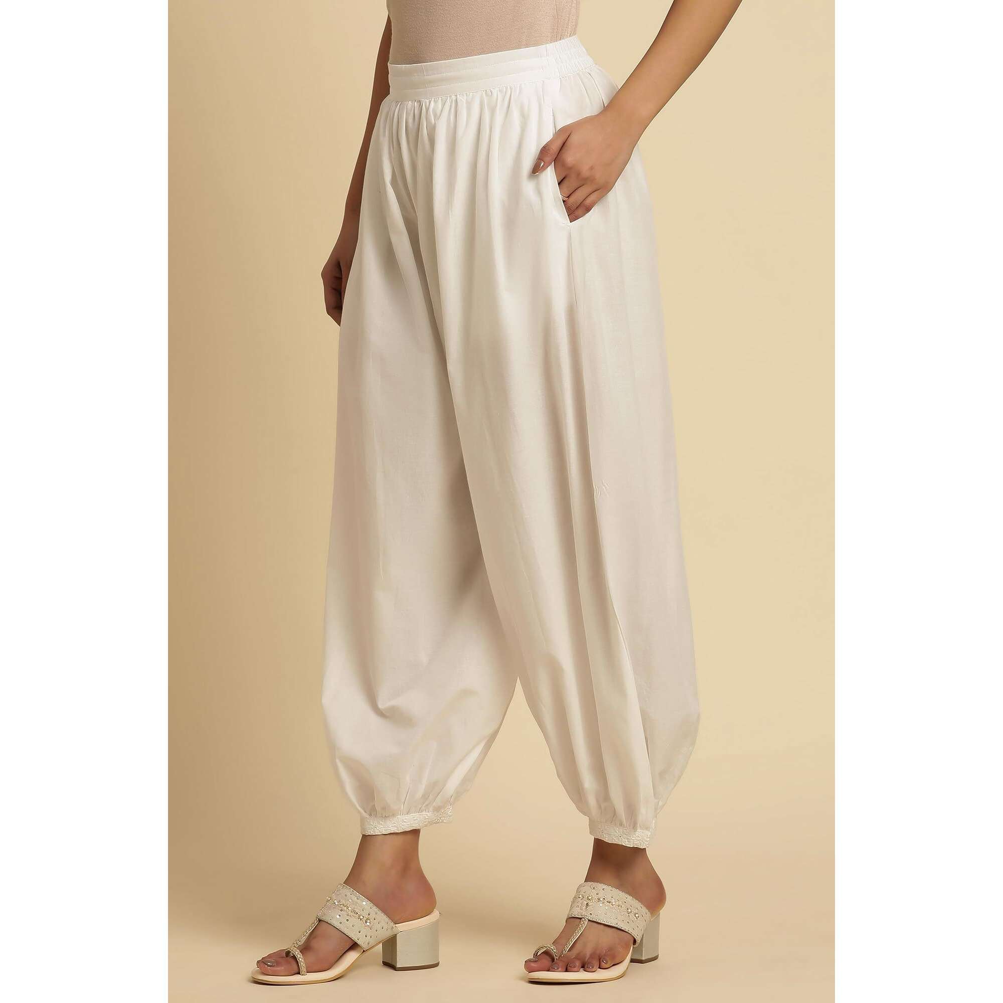 W Pure Cotton Strechable Salwar For Women | Pure Cotton Salwar For Women | Patiala Pants For Women | W For Woman