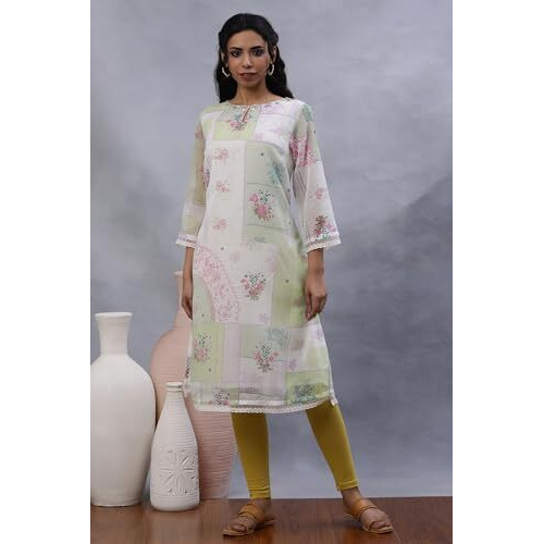 W For Woman W Women Multicolour Floral Print Kota A-Line Kurta_24Few11278-123469_L