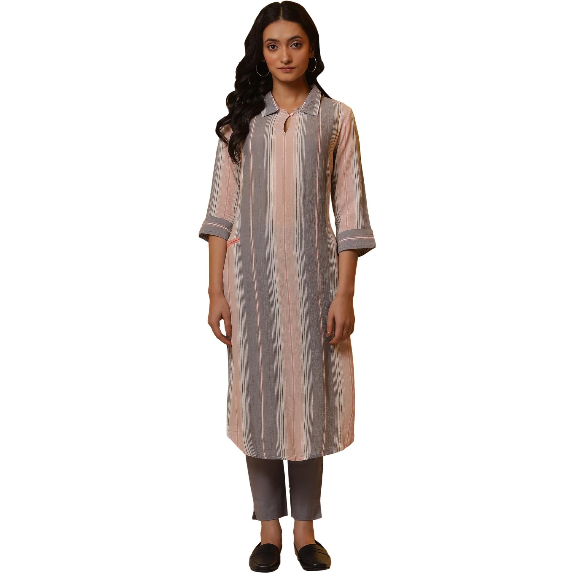 Aurelia Women Straight Rayon Kurta Set With Trousers_24Onas14301-704343_L