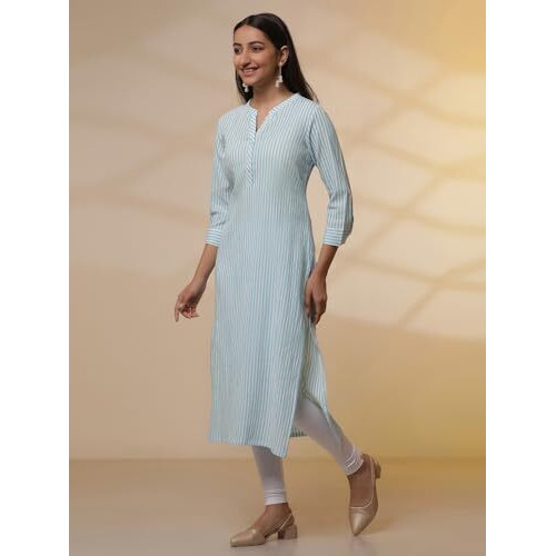 Aurelia Women Straight Cotton Kurta Set With Tights_24Onas14815-704874_Xl