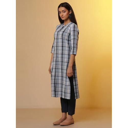 Aurelia Women Straight Cotton Kurta Set With Trousers_24Onas14304-704329_Xl