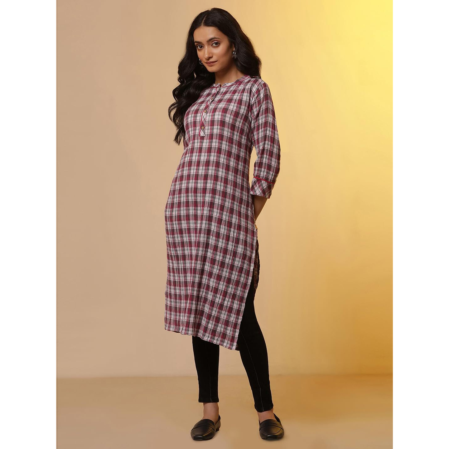 Aurelia Women Straight Cotton Kurta Set With Jegging_24Onas14305-704327_L