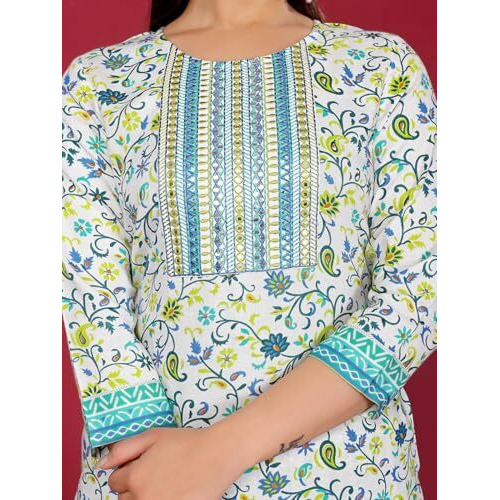 Rangita Light Blue Rayon Embroidered Straight Calf Length Kurta With Pant | Kurta Set For Women_M