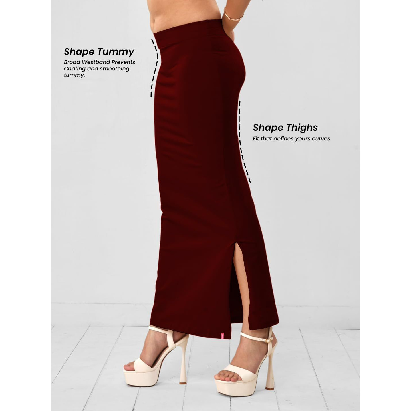 Lyra Women Saree Shaper (Petticoat) Maroon