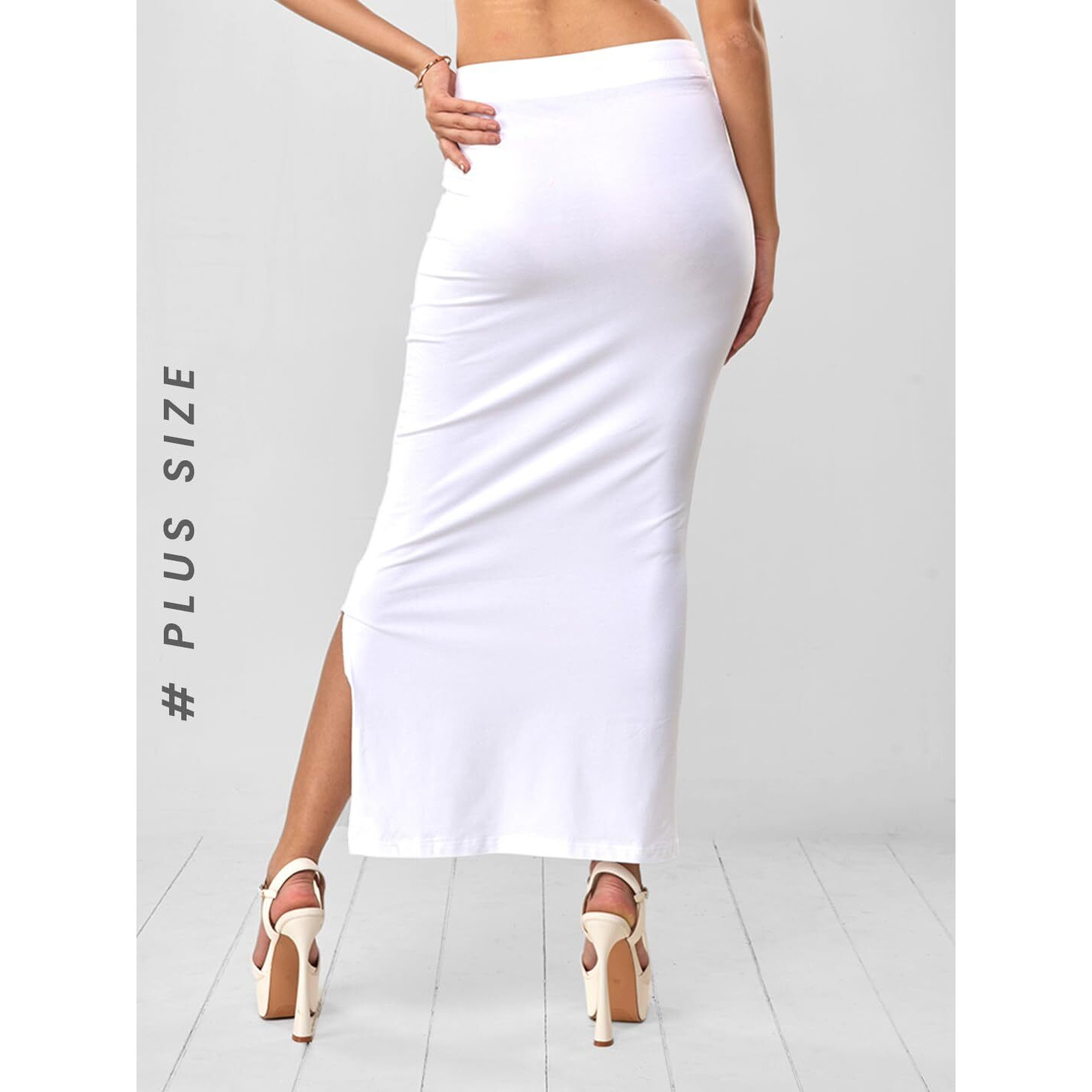 Lyra Women Saree Shaper (Petticoat) White
