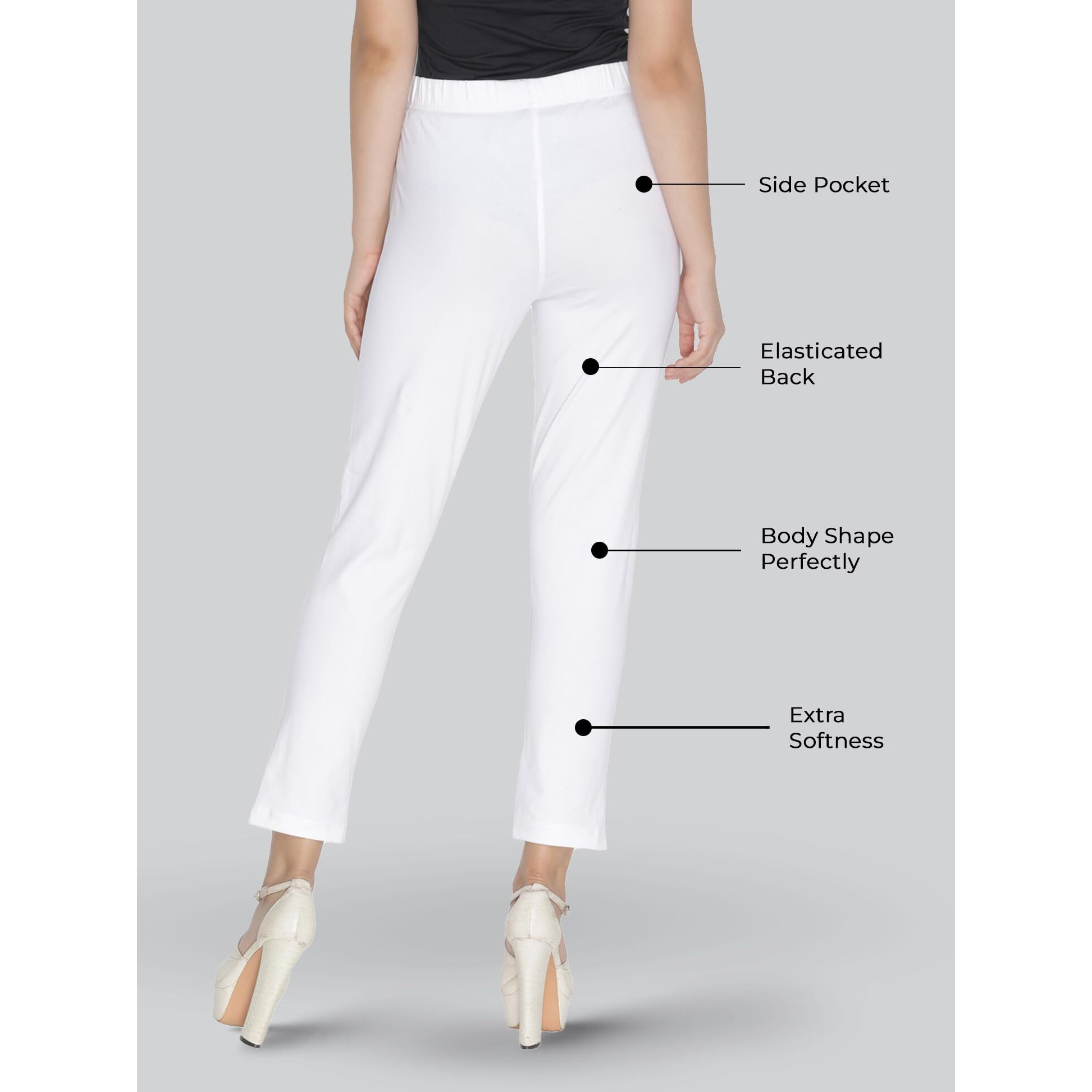 Lyra Soft Cotton Mid Rise Kurti Pant For Women Multicolour