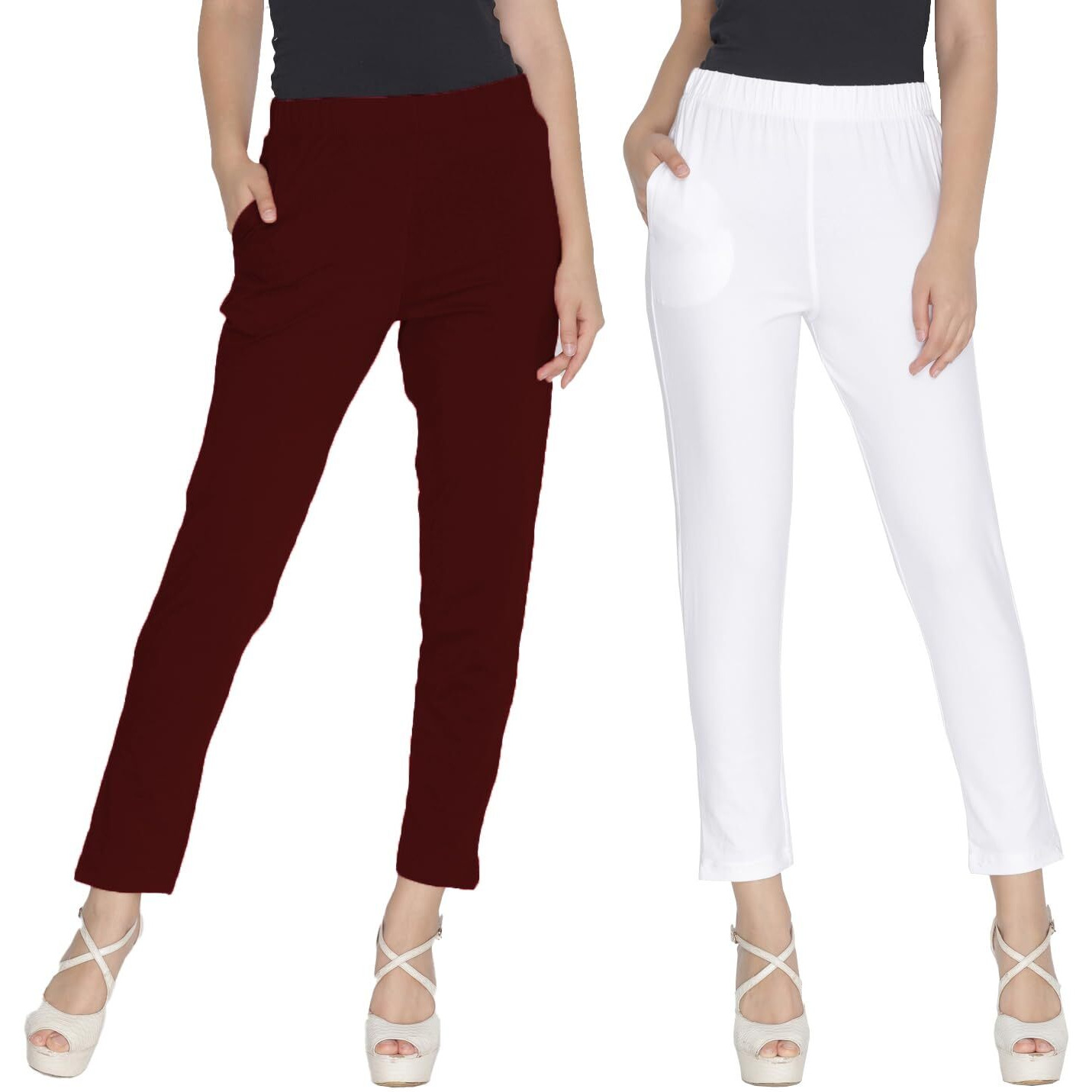 Lyra Soft Cotton Mid Rise Kurti Pant For Women Multicolour