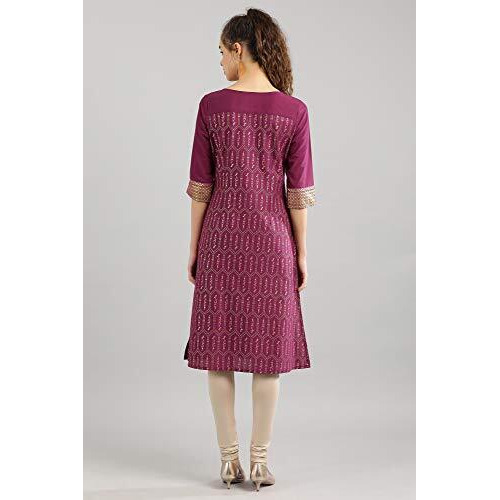 Wine Straight Kurta (Size Xl)-24Aua11497-501869