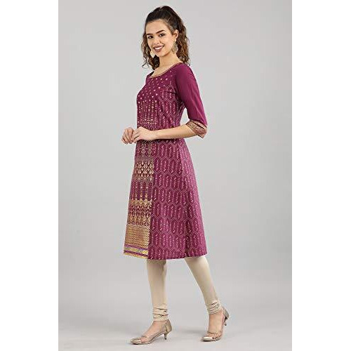 Wine Straight Kurta (Size Xl)-24Aua11497-501869
