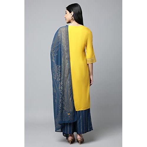 Yellow Embroiodered Festive Kurta (Size M)-24Aua14032-506943