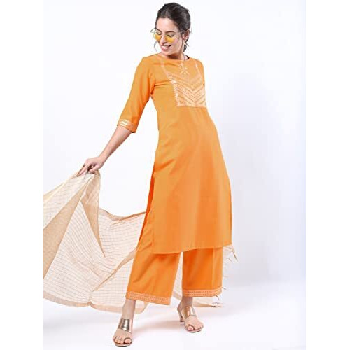 Ketch Women's Polyester Solid Regular Dress Shirt (Khk3000168_Yellow_L)