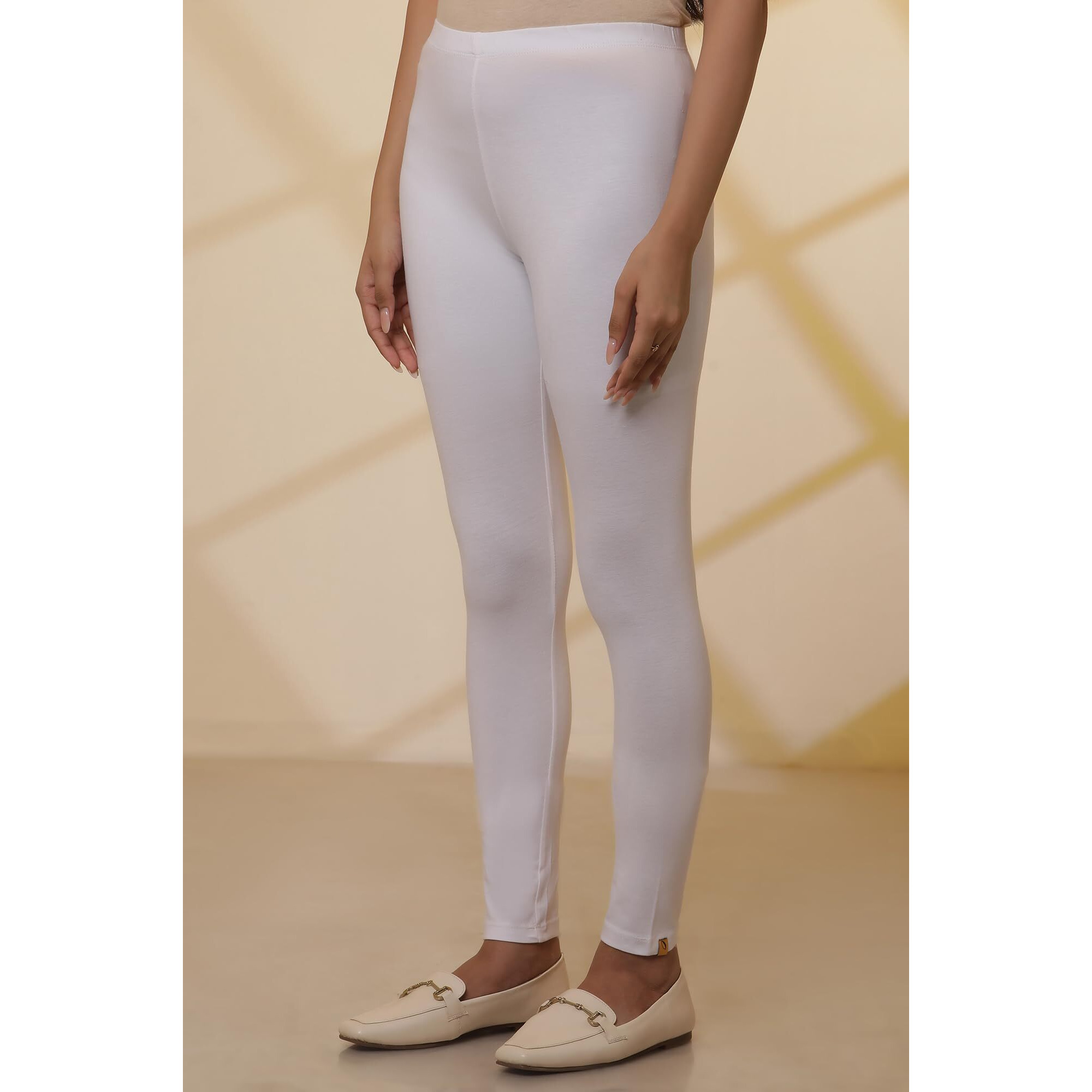 Aurelia White Skinny Tights (Size L)-Acr60261-603454