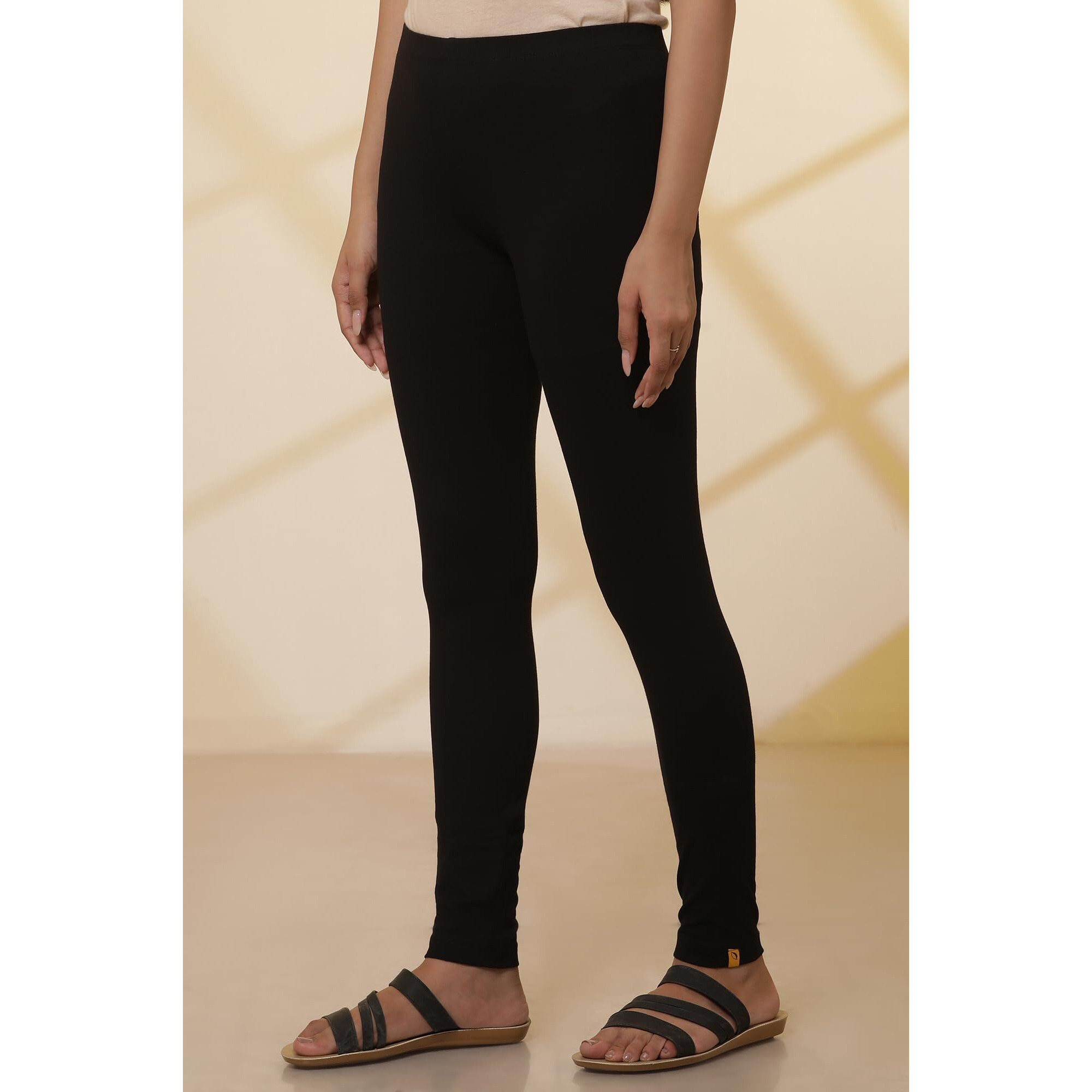 Aurelia Black Skinny Tights (Size M)-Acr60261-603633