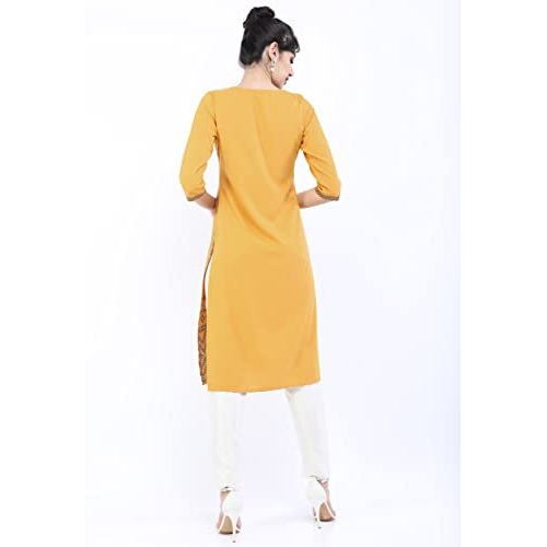 Ketch Women's Polyester Regular Fashion Vest (Khku000216_Gold/Yellow
