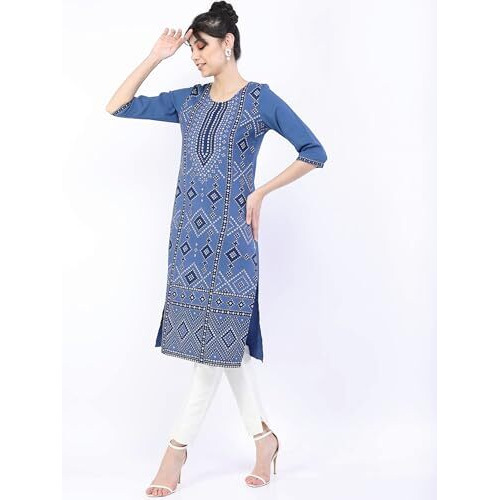 Ketch Women's Polyester Regular Fashion Vest (Khku000217_Slate/Blue