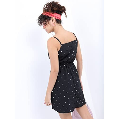 Ketch Women's Polyester Classic Calf Length Casual Dress (Khj6000003 Black