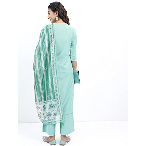 Ketch Cotton Blend Womens Kurta&Duppatapalazzo (Khk3000412_Blue