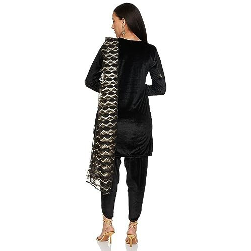 Ketch Polyester Womens Kurta&Palazzo&Shrug (Khk3000440_Black