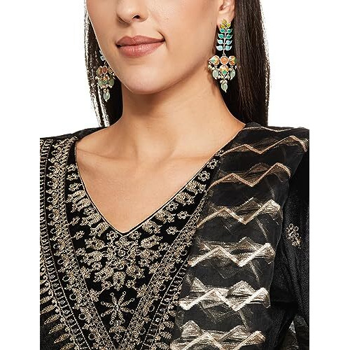 Ketch Polyester Womens Kurta&Palazzo&Shrug (Khk3000440_Black