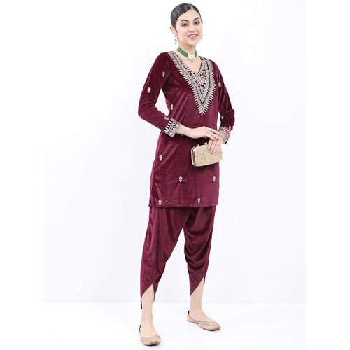 Ketch Polyester Womens Kurta&Pant&Dupatta (Khk3000442_Magenta
