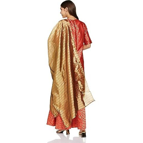 Ketch Polyester Womens Kurta&Sharara&Dupat (Khk3000474_Coral