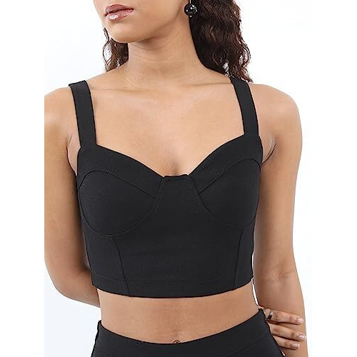 Ketch Polyester Blend Women Western Casual Fit Co-Ord Set Standard Length Playwear Dress (Khce000031_Black_L)