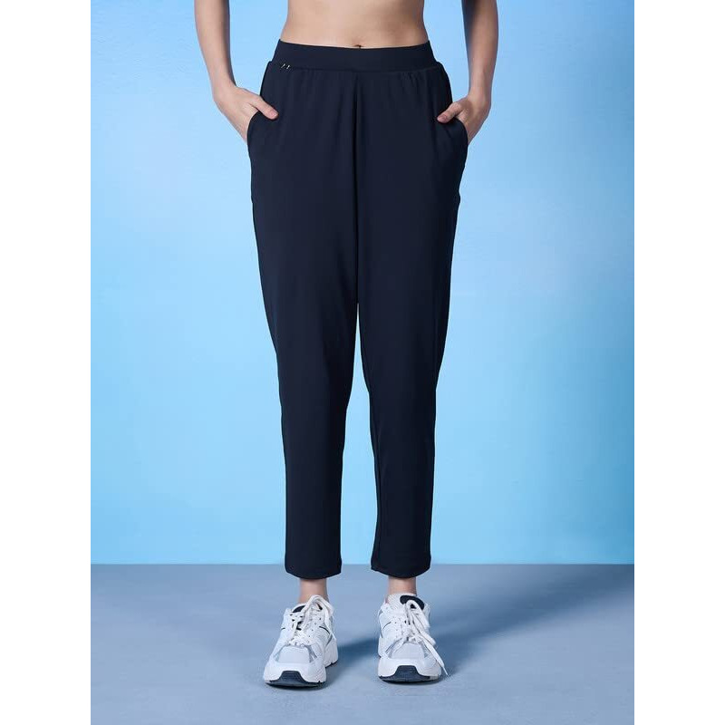 Nykd All Day Zipped Polyster Anti-Odor Go To Travel/Lounge Pants For Women With Pockets & Ultra Comfort For All Occasions Travel Pant, Nyat249, Black, Xl, 1N