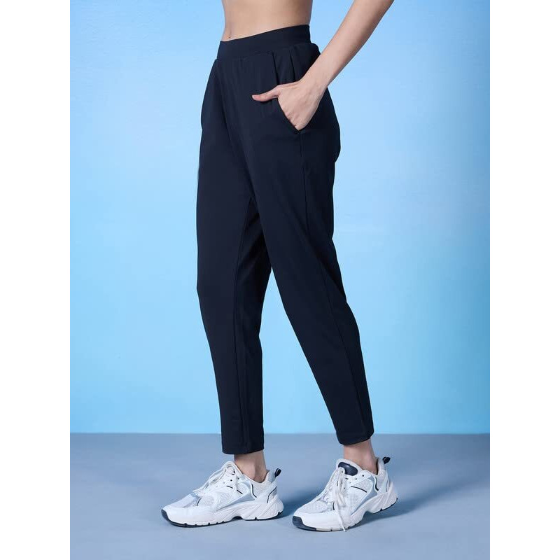 Nykd All Day Zipped Polyster Anti-Odor Go To Travel/Lounge Pants For Women With Pockets & Ultra Comfort For All Occasions Travel Pant, Nyat249, Black, Xl, 1N
