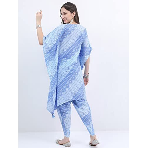 Ketch Polyester Womens Kurta With Palazzo (Khk3000626_Blue