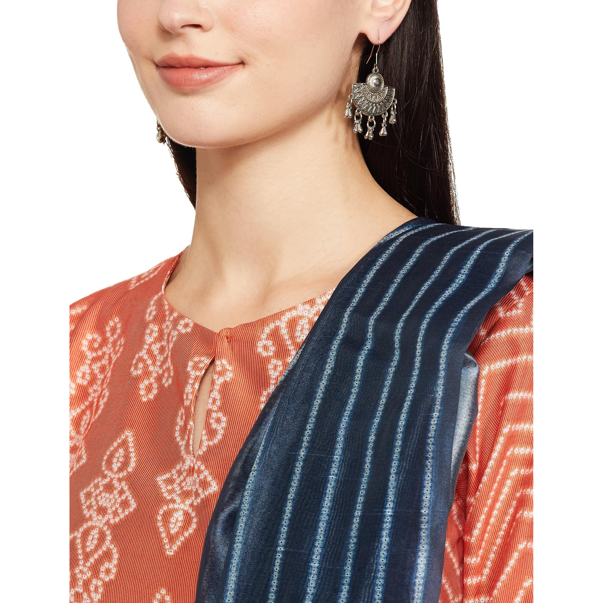 Ketch Women's Rayon Kurta&Duppata&Palazzo (Khk3000663_Rust