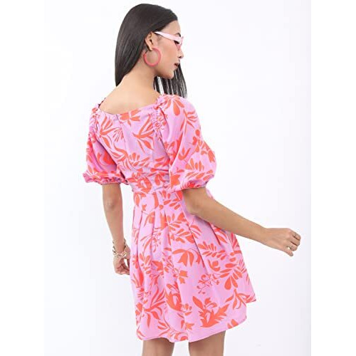 Ketch Polyester Womens Short Sleeve Casual Fit Dress Midi Khj6000238_Lilac