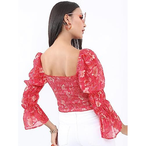 Ketch Women's Polyester Regular Fit Dress Shirt (Khtp000171_Pink Xs)