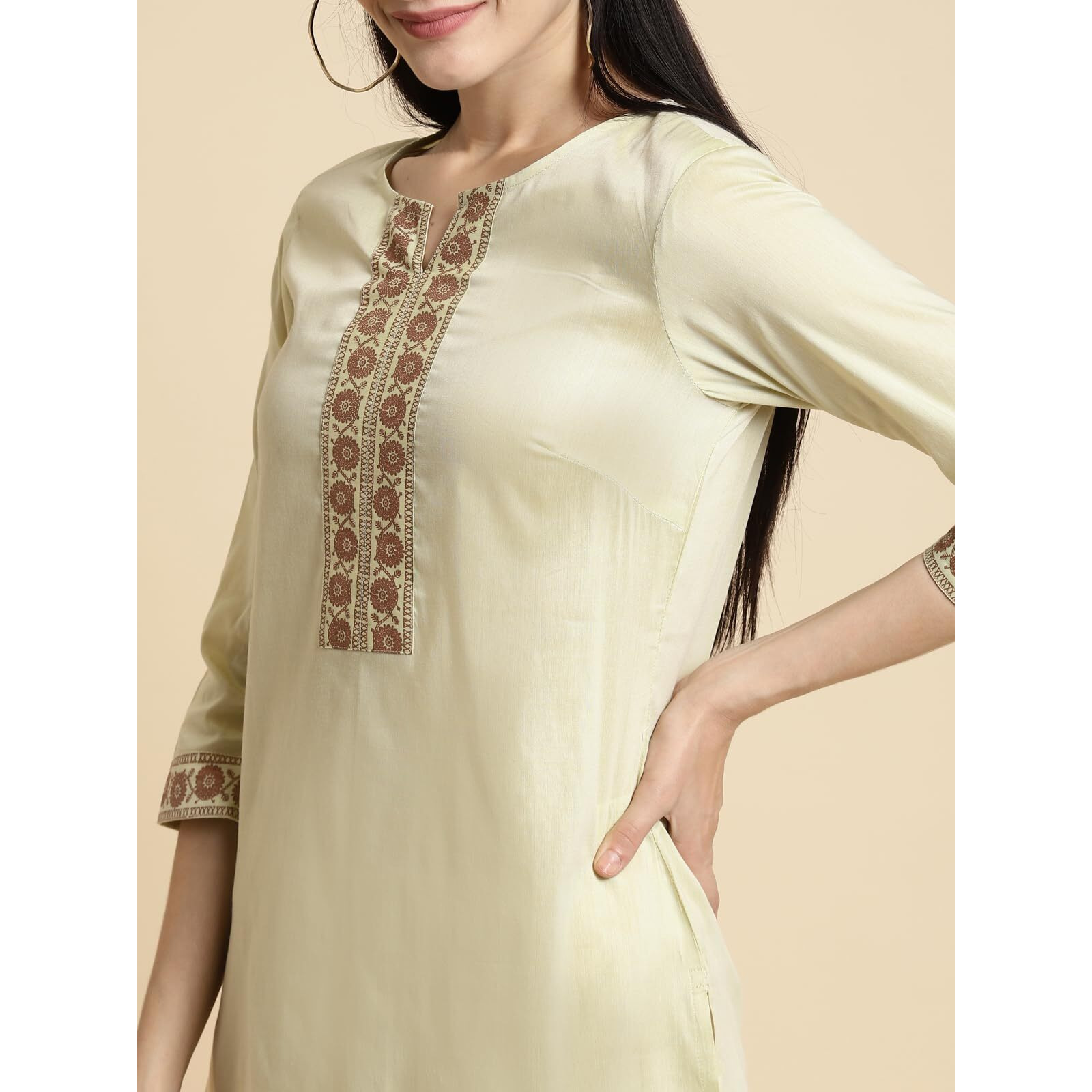 Rangita Green Polyester Knee Length Solid Straight Kurti For Women | Kurta For Women_2Xl