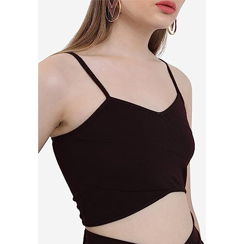 Ketch Women Polyester Blend Solid Western Casual Fit Co-Ord Set Standard Length Playwear Dress (Khce000074_Plum_M)