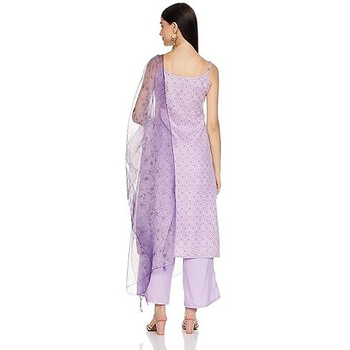 Ketch Women's Polyester Kurta&Duppata&Palazzo (Khk3000688_Laveder