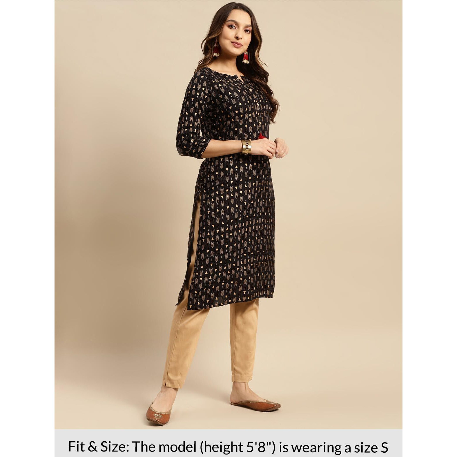 Rangita Black Rayon Calf Length Printed Straight Kurti For Women | Kurta For Women_2Xl