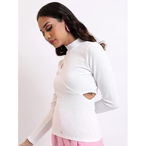 Ketch Women's Regular Fit Dress Shirt (Khtp000192_White