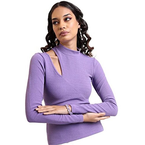 Ketch Women's Regular Fit Dress Shirt (Khtp000193_Purple