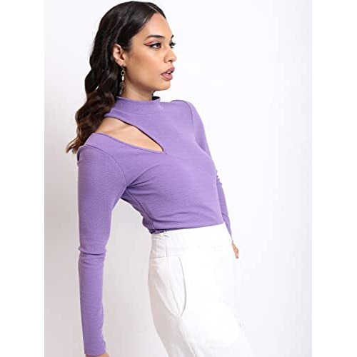 Ketch Women's Regular Fit Dress Shirt (Khtp000193_Purple