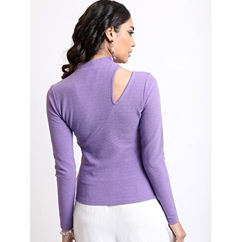 Ketch Women's Regular Fit Dress Shirt (Khtp000193_Purple