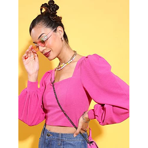 Ketch Women's Regular Fit Dress Shirt (Khtp000199_Pink