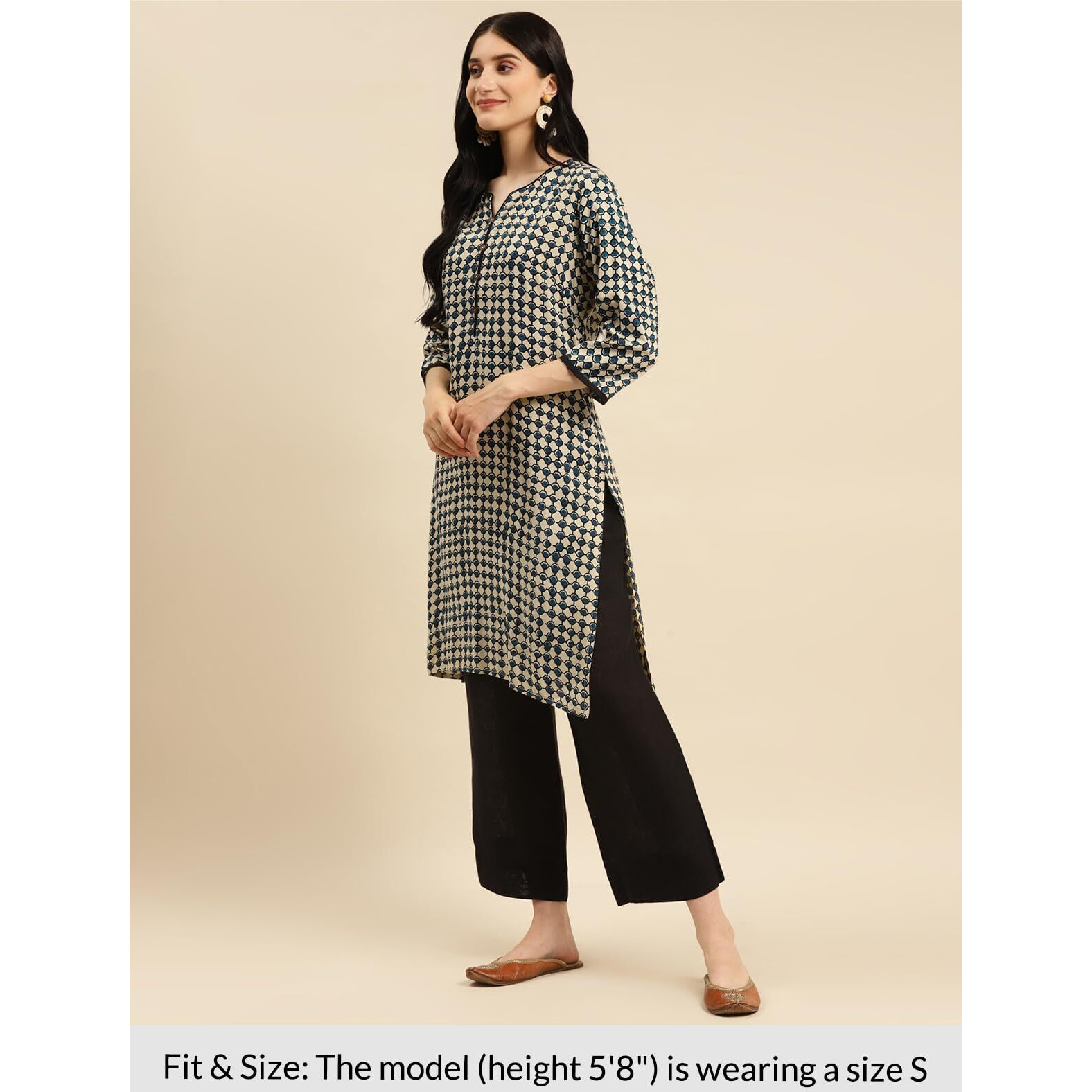 Rangita Navy Rayon Knee Length Printed Straight Kurti For Women | Kurta For Women_3Xl