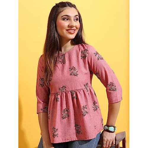 Ketch Women's Regular Fit Dress Shirt (Khtp000254_Pink Xl)