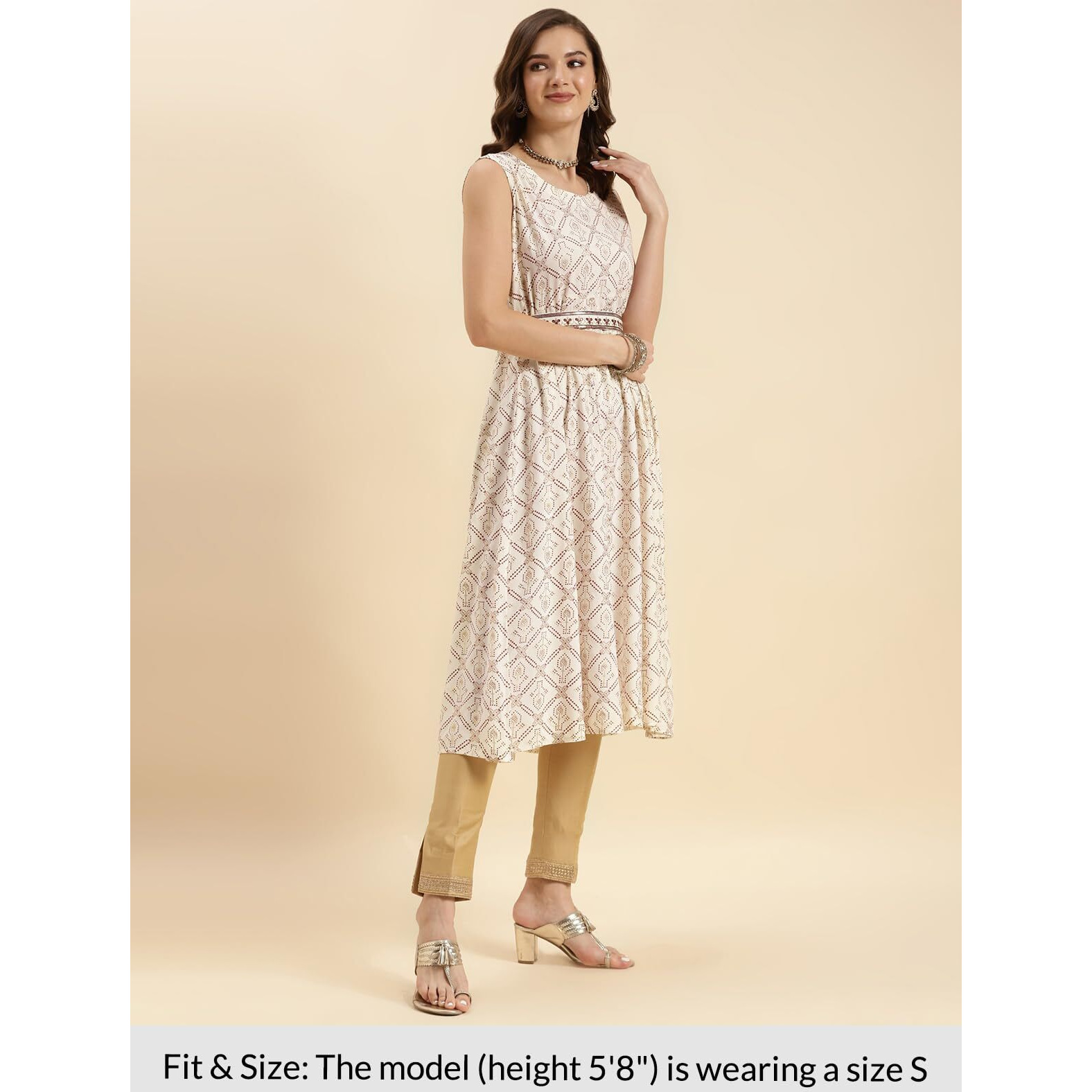 Rangita Off White Rayon Calf Length Printed Flared Kurti For Women | Kurta For Women_3Xl