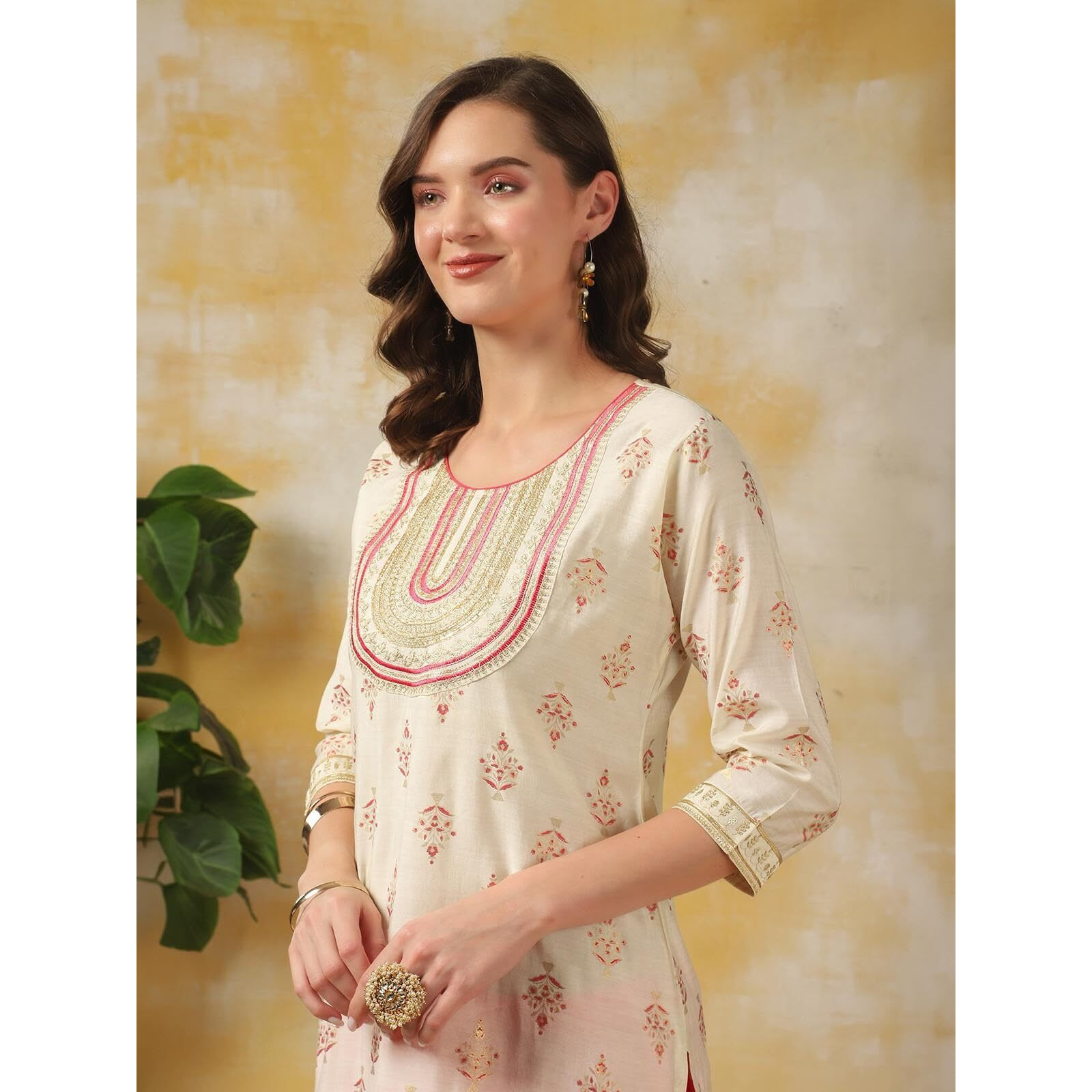 Rangita Off White Rayon Embroidered Straight Kurta With Pant | Kurta Set For Women_L