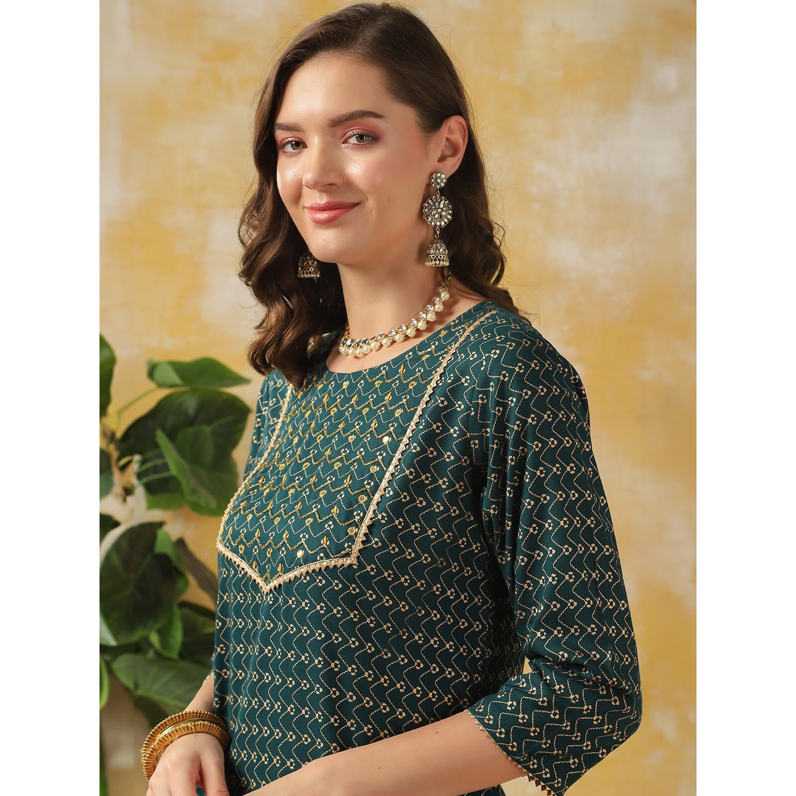 Rangita Teal Rayon Knee Length Embroidered Straight Kurti For Women | Kurta For Women_2Xl