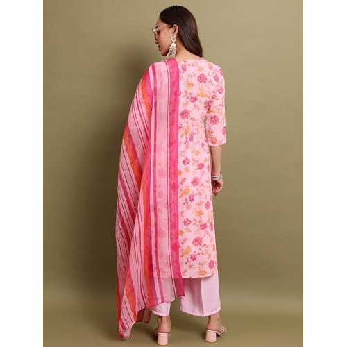 Ketch Women's Polyester Kurta Set (Khk3001074_Red