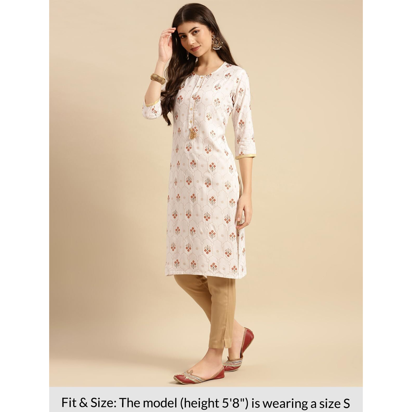Rangita White Rayon Printed Straight Kurta With Pant | Kurta Set For Women_Xs