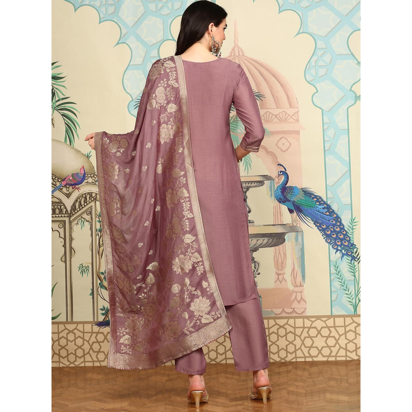Ishin Women's Viscose Kurta Sets (Inwsds24328_Pn_Pink