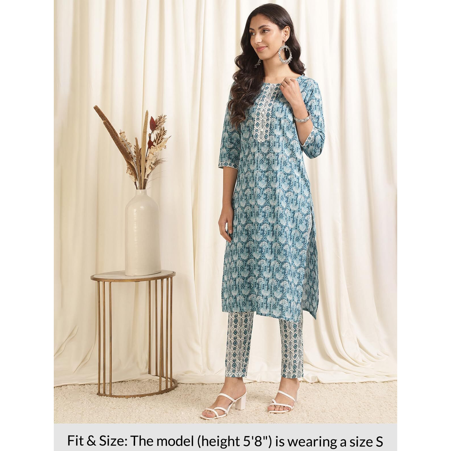 Rangita Women's Cotton Suit Set (679589808111_Light Blue_3Xl)